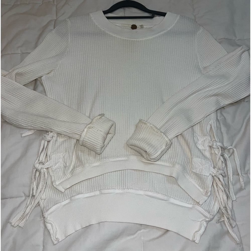 Free People Waffle Knit Top